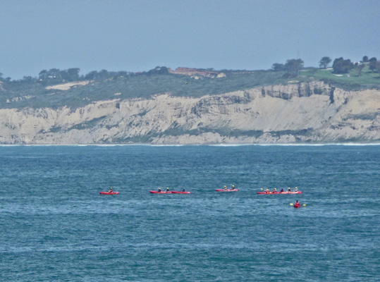 Kayaks near La Jolla Shores CA
