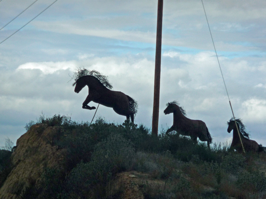 Wild Horse sculptures Aguanga CA