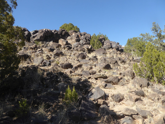 La Cieneguilla Petroglyphs hillside