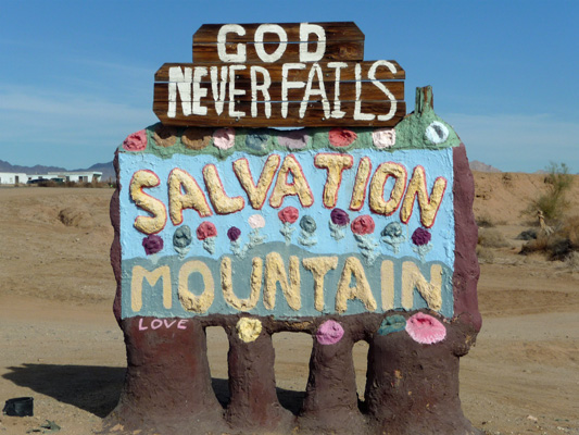 Salvation Mountain Sign