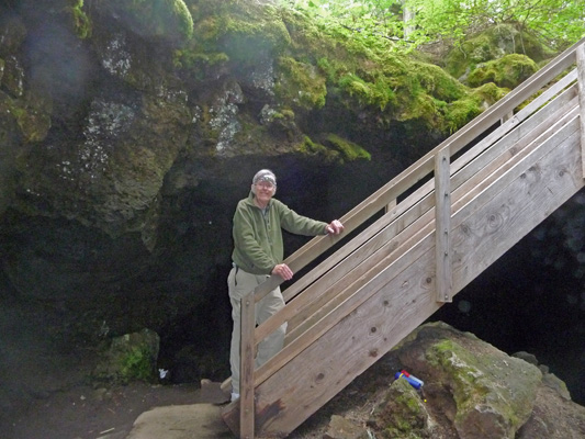 Stairs at the Ice Cave Peterson Prairie WA