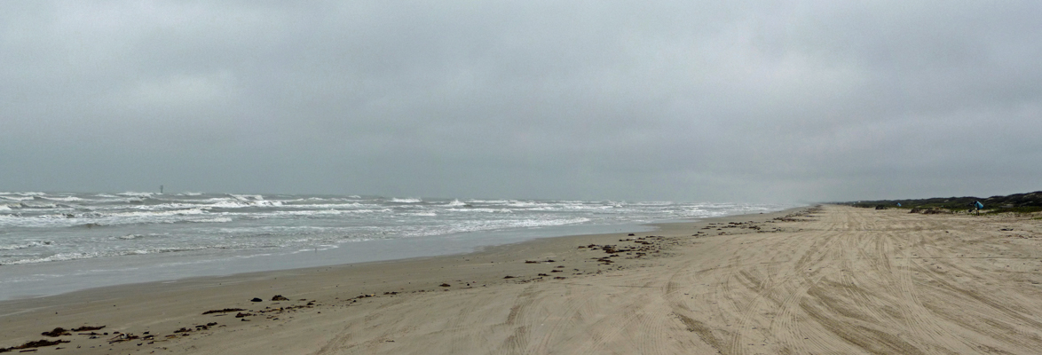 Mustang Island Beach panorama