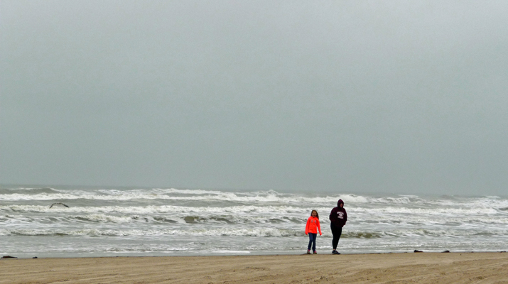 Padre Island end of the road beach