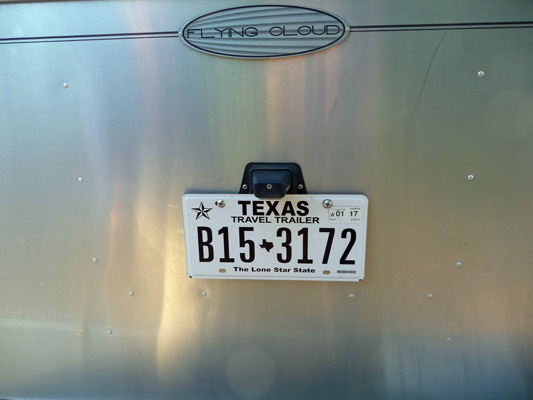Genevieve's new Texas plate