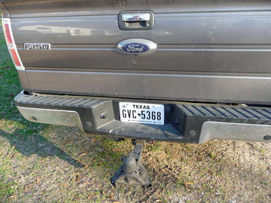 Truck rear Texas Plate