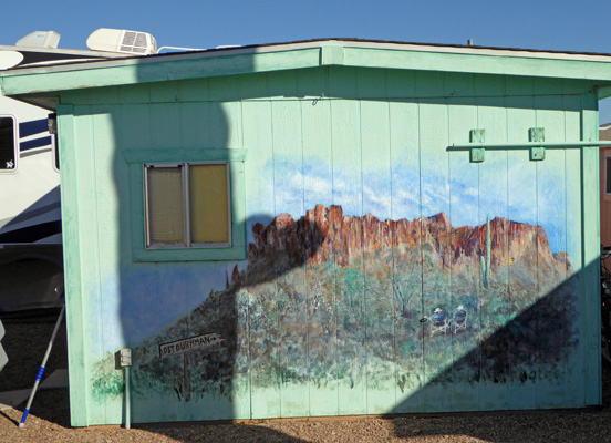 Rover's Roose Superstition Mts mural