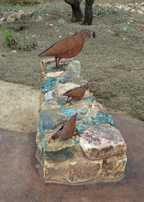 Quail sculpture Tohono Chul