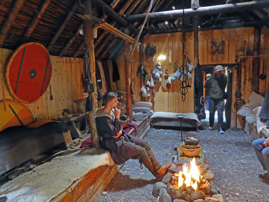 Inside sod house L'Anse aux Meadows