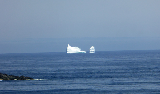 Fishing point icebergs