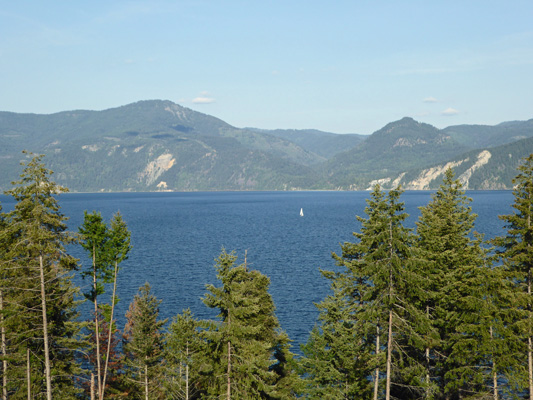 Sailboat on Pend Lake Pend Oreille