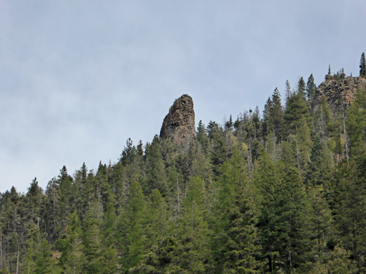 Basalt outcropping Hurricane Creek Road