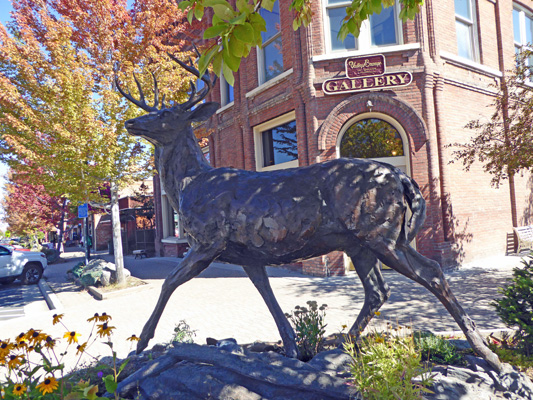 Bronze of white tailed deer