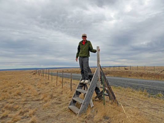 Walter Cooke crossing stile Zumwalt Prairie