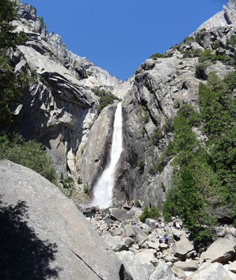 Lower Yosemite Falls from trail